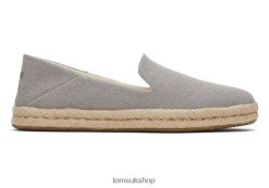 Toms Women Santiago Recycled Cotton Canvas Grey Shoes Z480RF139