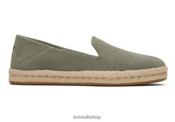 Toms Women Santiago Suede Vetiver Grey Suede Shoes Z480RF142