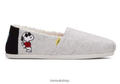 Toms Women Shearling Alpargata Felt Natural Shoes Z480RF66