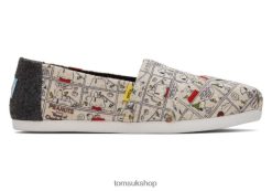 Toms Women Snoopy/Woodstock Alpargata Comic Natural Shoes Z480RF67