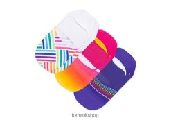 Toms Women Ultimate No Show Socks Unity 3 Pack Rainbow Multi Accessories Z480RF322